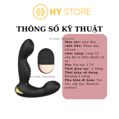 Plug rung hậu môn kích thích điểm G, nhiều chế độ rung có điều khiển từ xa