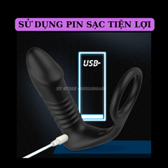 Anal plug massage rung thụt nhiều chế độ, kích thích điểm G