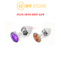 Plug cắm hậu môn bằng inox đính đá [Tặng kèm túi nhung đen]