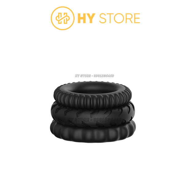 Vòng đeo TITAN Cock Ring Silicone Co Giãn, Hỗ trợ Tăng Cường Sinh Lý Nam, Kéo Dài Thời Gian (Set 3 cái)
