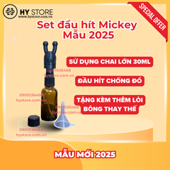 [Mẫu 2025 Chống đổ] Set Combo Đầu Hít Popper hình Mickey, Chống phỏng mũi