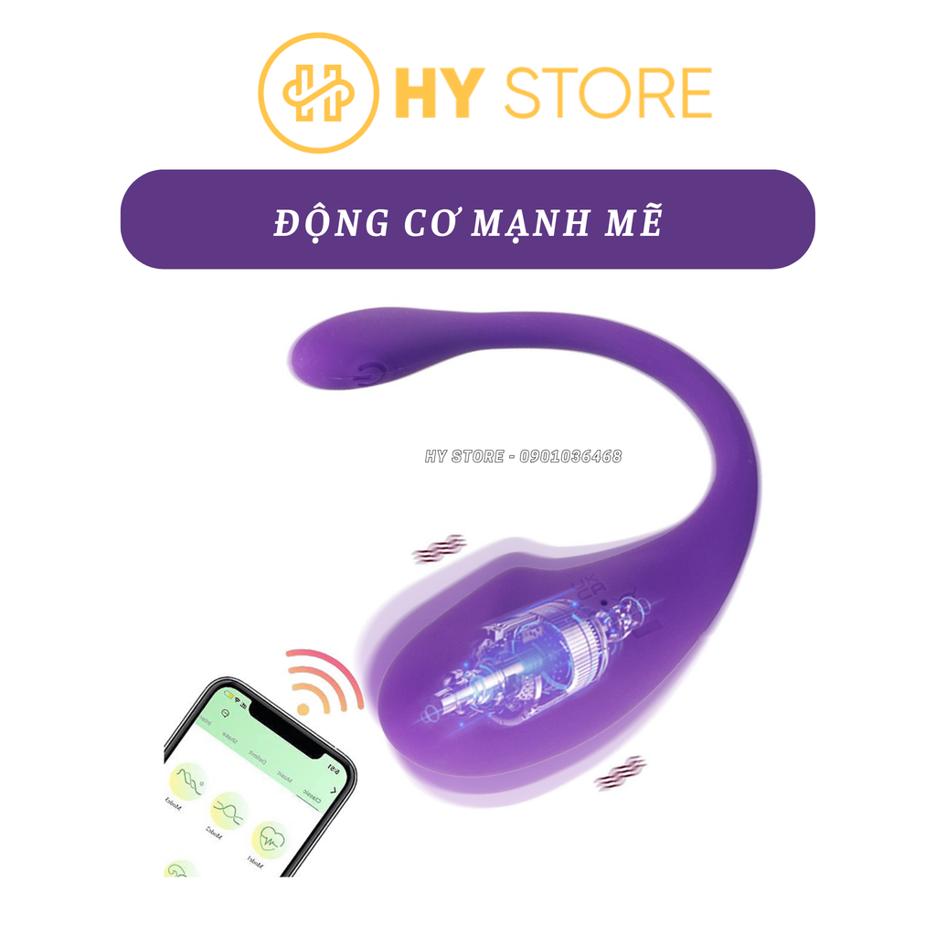 Plug rung hình tinh trùng, điều khiển từ xa bằng app Love Spouse