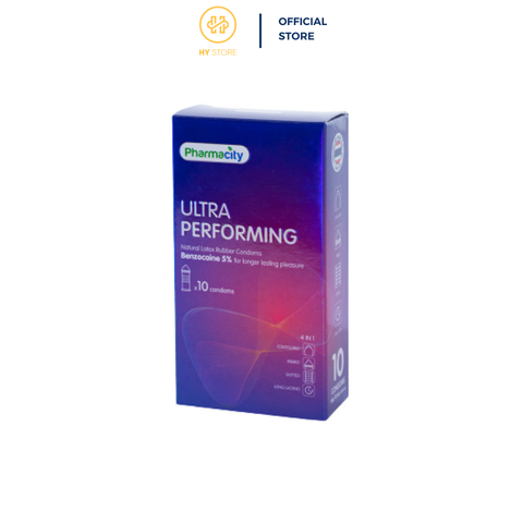 [COMBO 2 HỘP] Bao cao su chính hãng, Pharmacity Ultra Performing