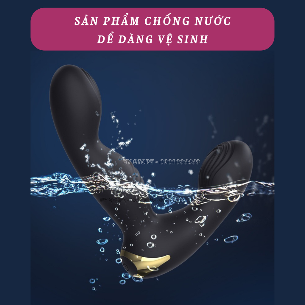 Plug rung hậu môn kích thích điểm G, nhiều chế độ rung có điều khiển từ xa