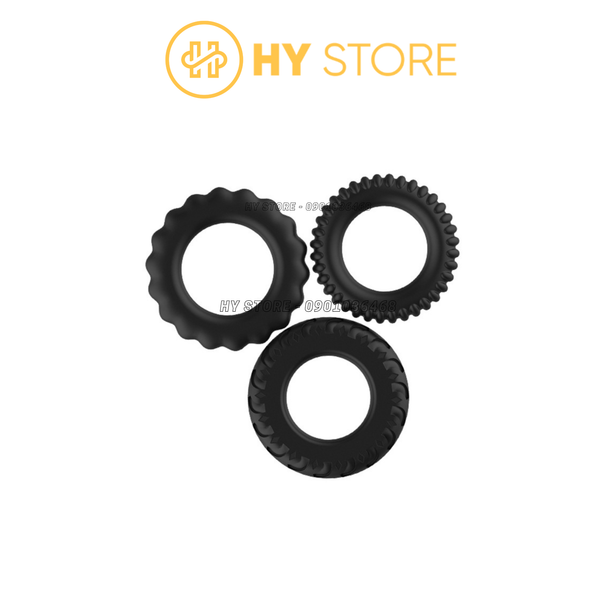 Vòng đeo TITAN Cock Ring Silicone Co Giãn, Hỗ trợ Tăng Cường Sinh Lý Nam, Kéo Dài Thời Gian (Set 3 cái)
