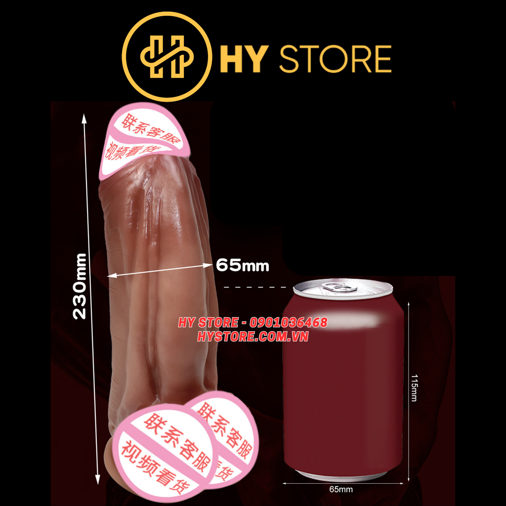 Dildo/Dương Vật Giả Siêu Thật Cao Cấp, Chất Liệu Silicone cao cấp - Da Mềm Mịn, Cực Kỳ Thật [23.5*6.6cm]
