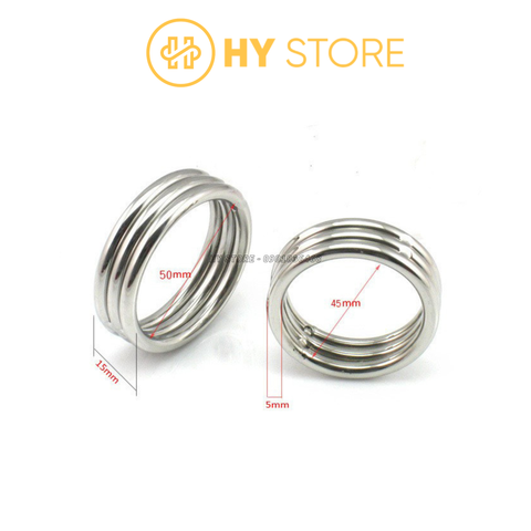 Vòng đeo dương vật, inox 304 loại 3 vòng ghép