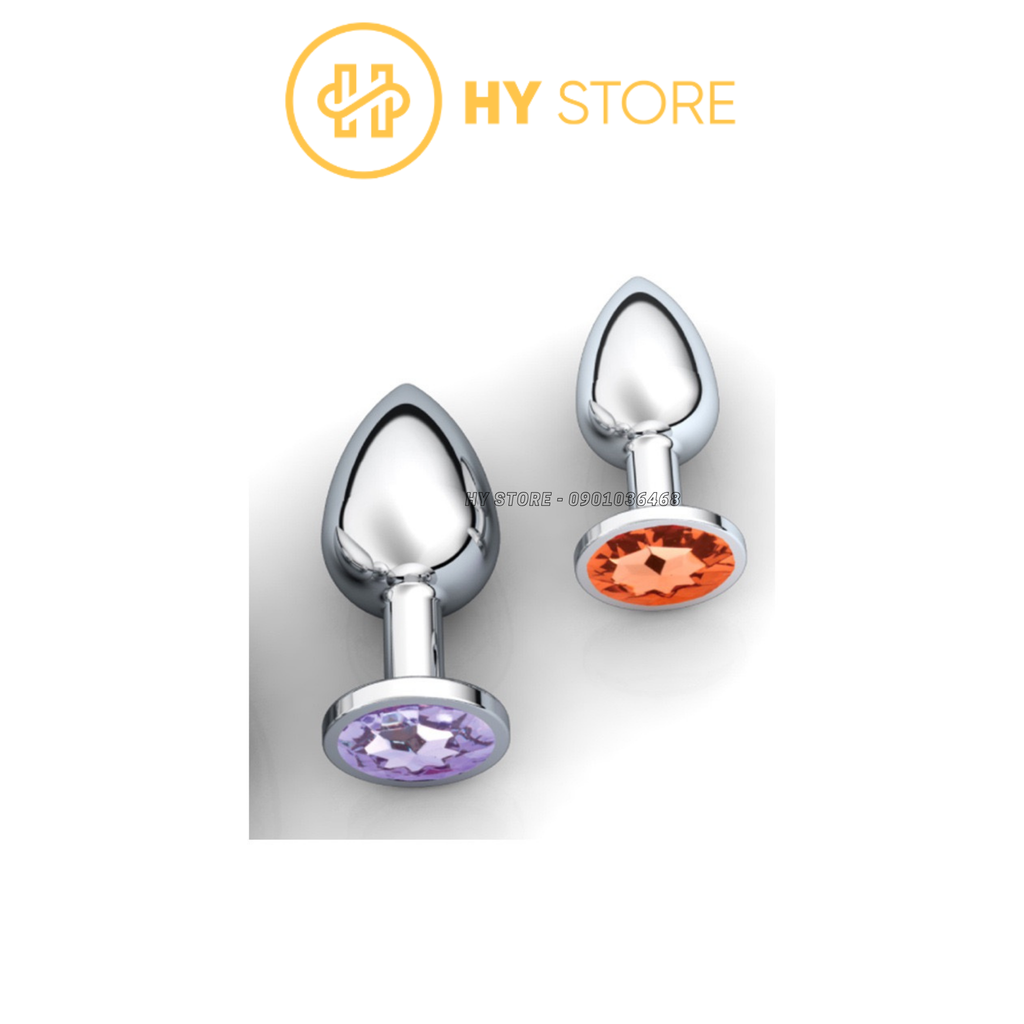 Plug cắm hậu môn bằng inox đính đá [Tặng kèm túi nhung đen]
