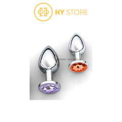 Plug cắm hậu môn bằng inox đính đá [Tặng kèm túi nhung đen]