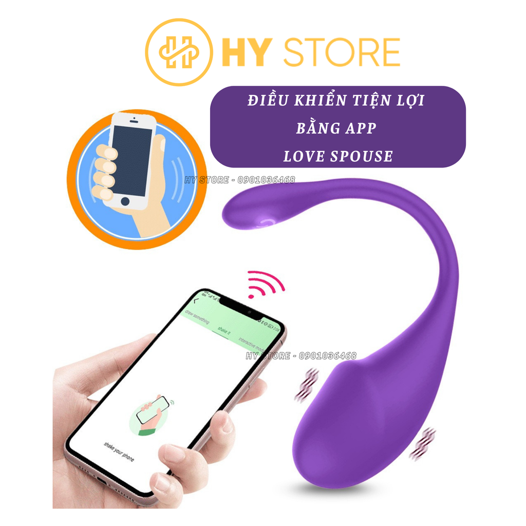 Plug rung hình tinh trùng, điều khiển từ xa bằng app Love Spouse