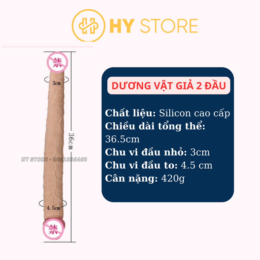 [36cm*3,5cm-4cm] Dương vật giả hai đầu cao cấp Lovetoy 14 inch cực đã