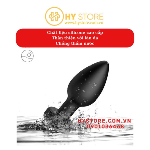 Anal plug/Plug Hậu Môn Rung Mini 10 Chế Độ Điều Khiển Từ Xa – Silicone Sạc USB