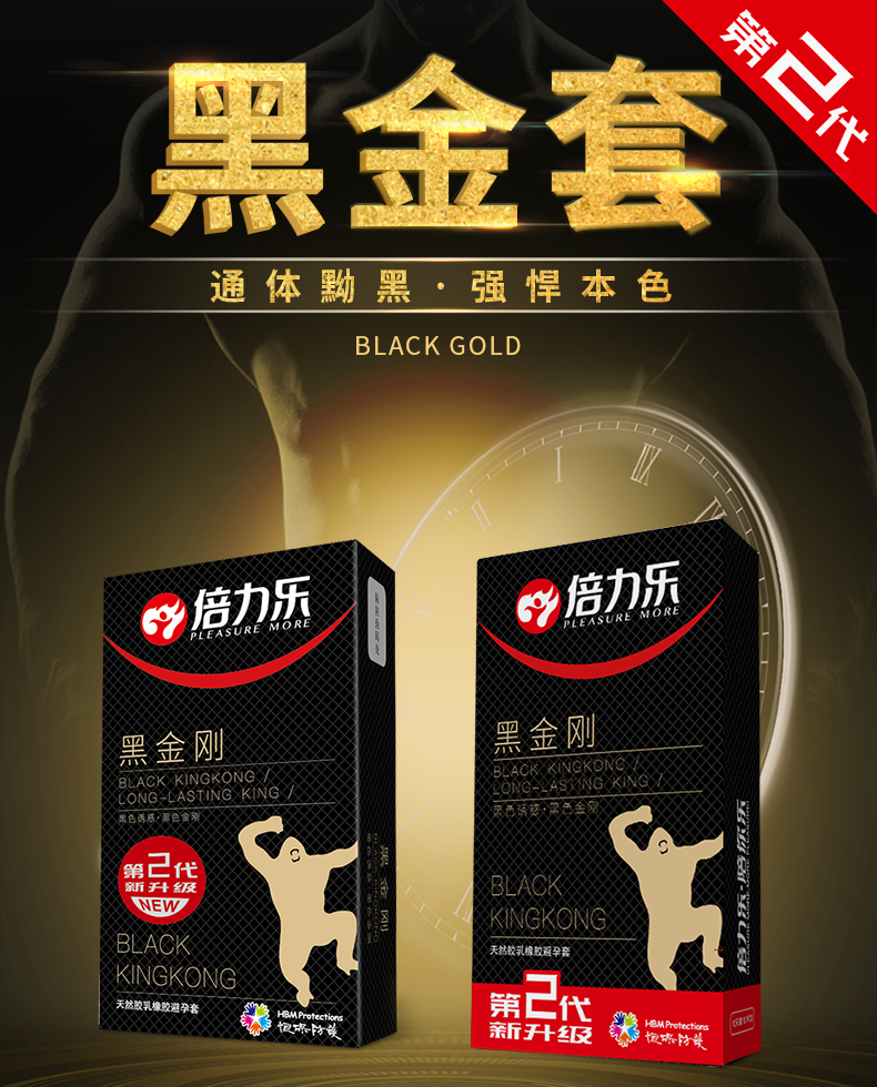 Bao cao su màu đen BLACK KINGKONG,chính hãng hộp 10 cái.