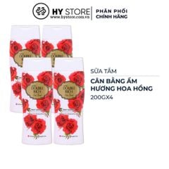 Sữa tắm cân bằng độ ẩm hương Hoa Hồng, Double Rich chai 200g