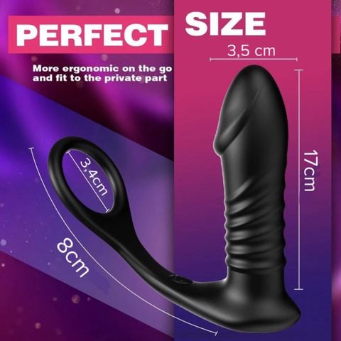 Anal plug massage rung thụt nhiều chế độ, kích thích điểm G
