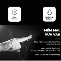 Bao cao su siêu mỏng OLO 0.01 màu đen, nhiều gel, hộp 10 cái