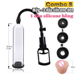 Combo máy tập làm to dương vật mua 1 máy tặng 1 gel Titan hổ trợ tác dụng nhanh