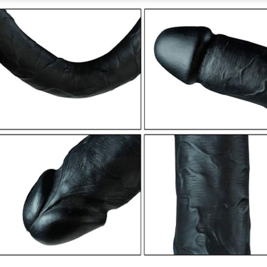 Dương vật giả silicone cao cấp, loại 2 đầu màu đen, nhiều size