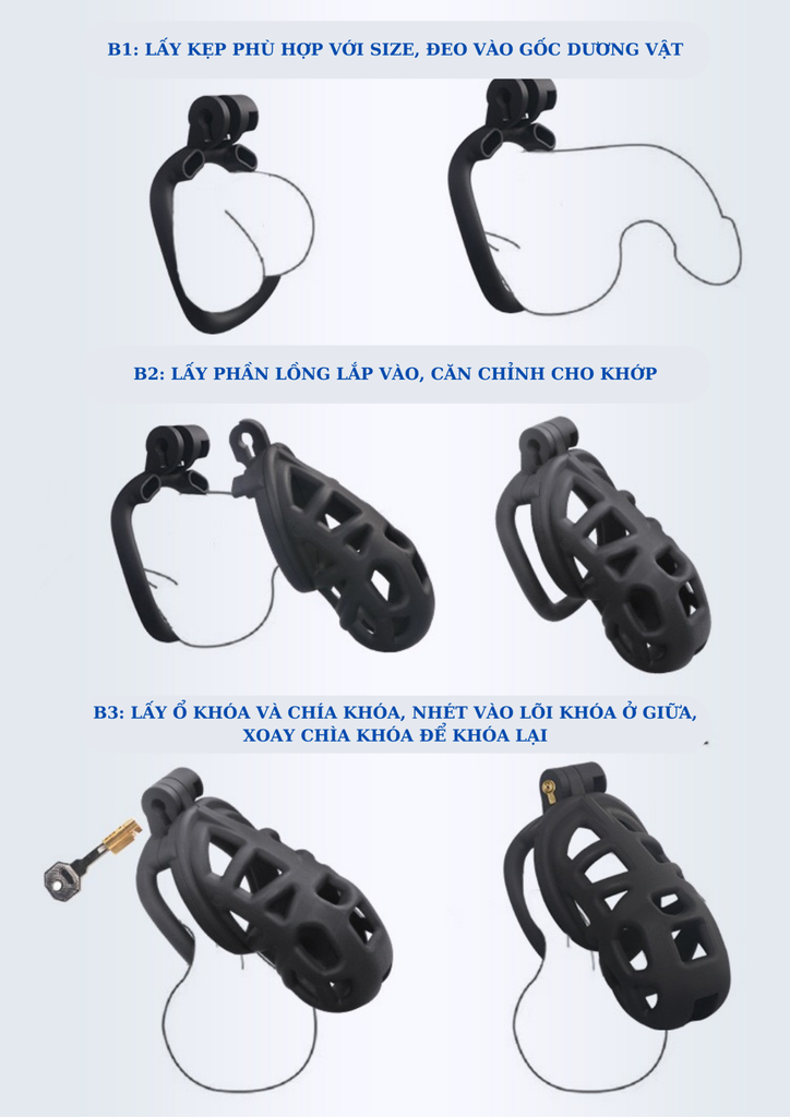 [Bản 2.0 - Vòng cong] Khoá dương vật 3D Cobra