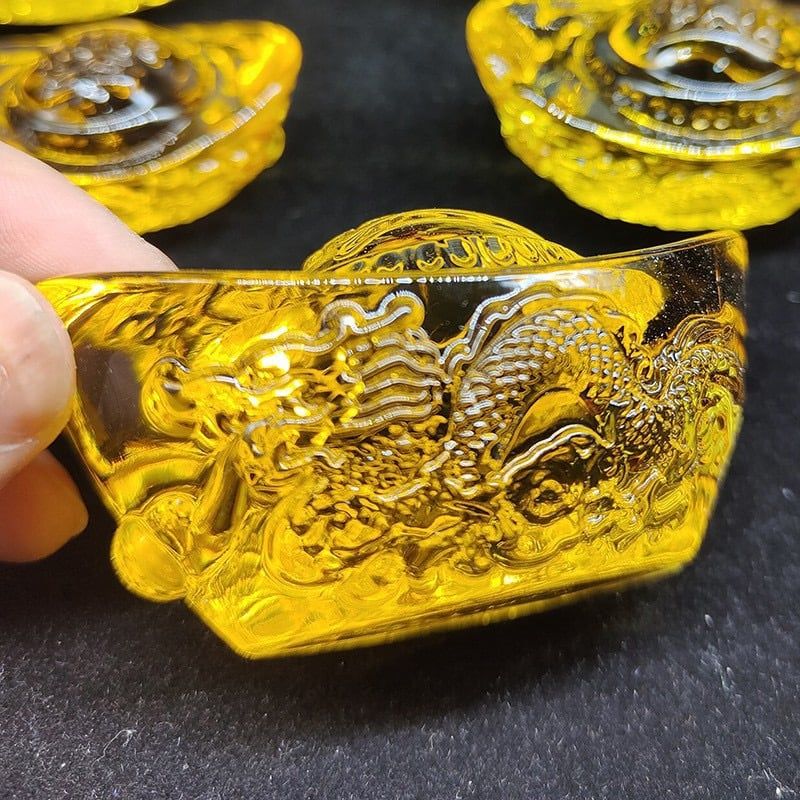 Thỏi vàng trang trí bằng thuỷ tinh, nhiều kích thước.