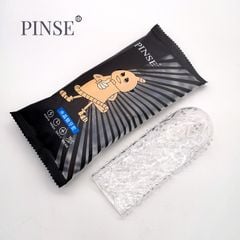 Bao cao su silicon trong suốt PINSE, có thể tái sử dụng, giúp tăng cảm giác và đôn kích thước