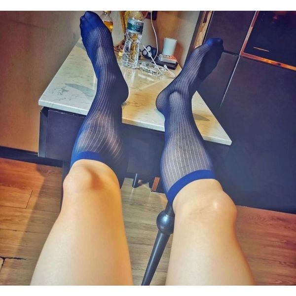 Vớ/Tất Nam công sở cổ cao, loại vải xuyên thấu, thoáng mát và sexy