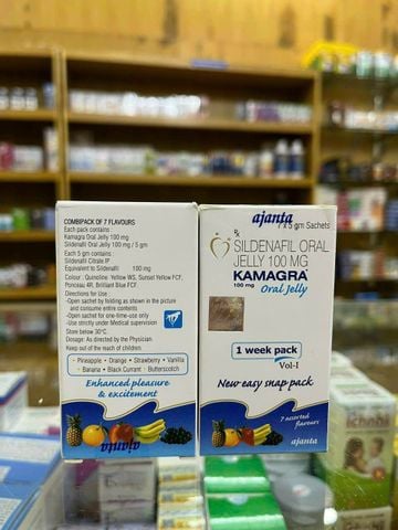 Kamagra Jelly, thuốc cường dương, hổ trợ cứng lâu, lâu ra hiệu quả 100% - Hộp fullseal 7 tuýp 7 vị.