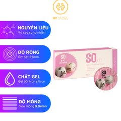 Bao cao su SO - 4 IN 1 LONG SHOCK,siêu mỏng kéo dài thời gian - Hộp 12 cái