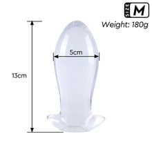 Plug silicone trứng rồng trong suốt, dùng chơi fisting