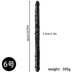 Dương vật giả silicone cao cấp, loại 2 đầu màu đen, nhiều size