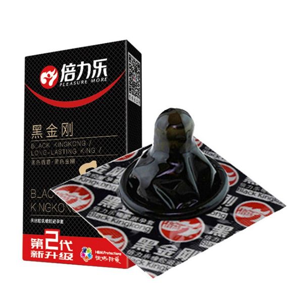 Bao cao su màu đen BLACK KINGKONG,chính hãng hộp 10 cái.