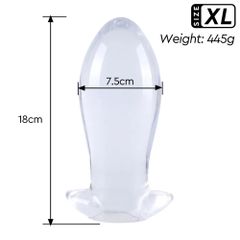 Plug silicone trứng rồng trong suốt, dùng chơi fisting
