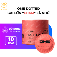 Bao cao su OME DOTTED gai lớn, hương bạc hà - Hộp 10 cái