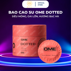 Bao cao su OME DOTTED gai lớn, hương bạc hà - Hộp 10 cái