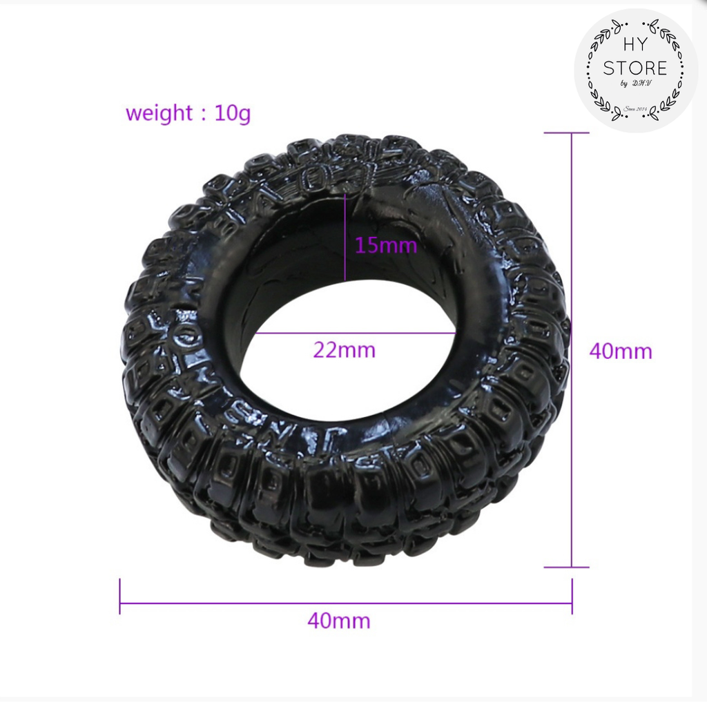 Vòng đeo dương vật, silicone hình bánh xe, bộ 2 cái