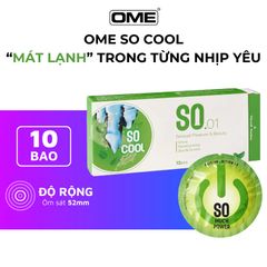 Bao cao su SO COOL siêu mõng, kéo dài, hương bạc hà, hộp 12 cái
