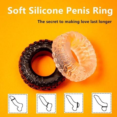 Vòng đeo dương vật, silicone hình bánh xe, bộ 2 cái