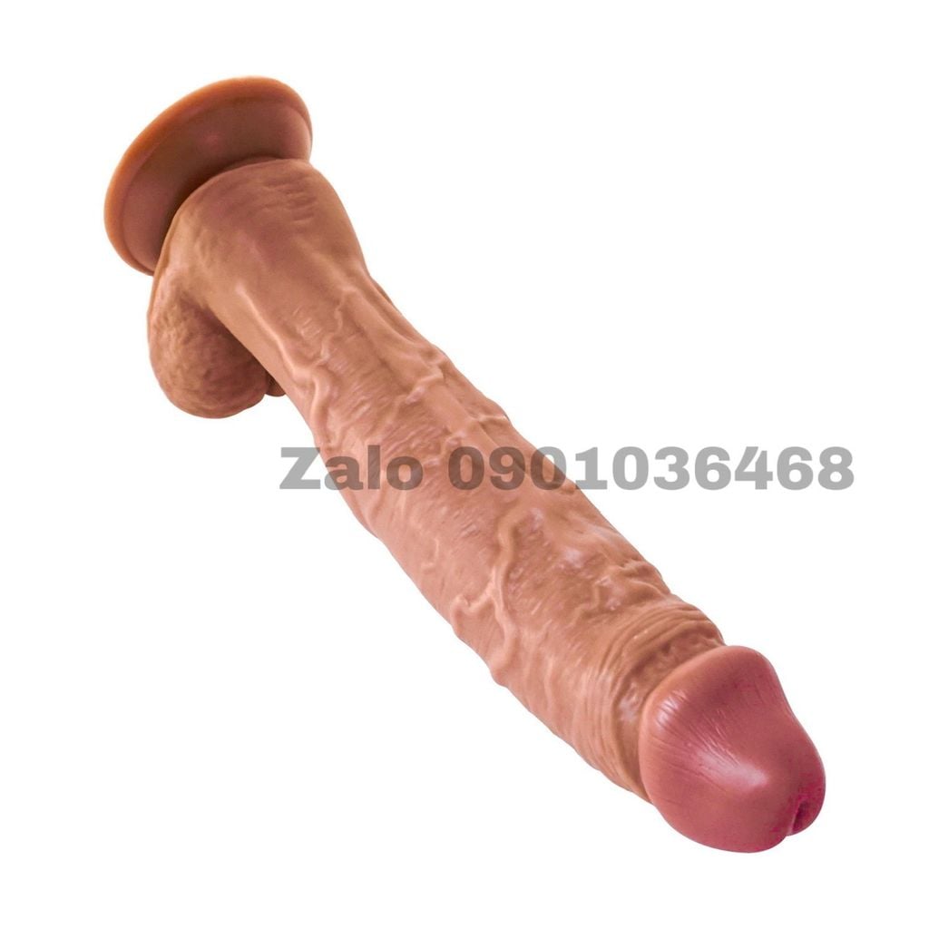Dildo/Dương vật giả silicone chính hãng cao cấp, mềm mịn, màu sắc như thật [28.5*5cm]