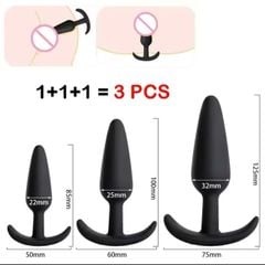 [Set 3 cái] Phích cắm hậu môn silicone