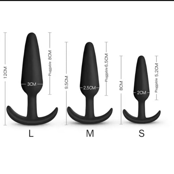 [Set 3 cái] Phích cắm hậu môn silicone