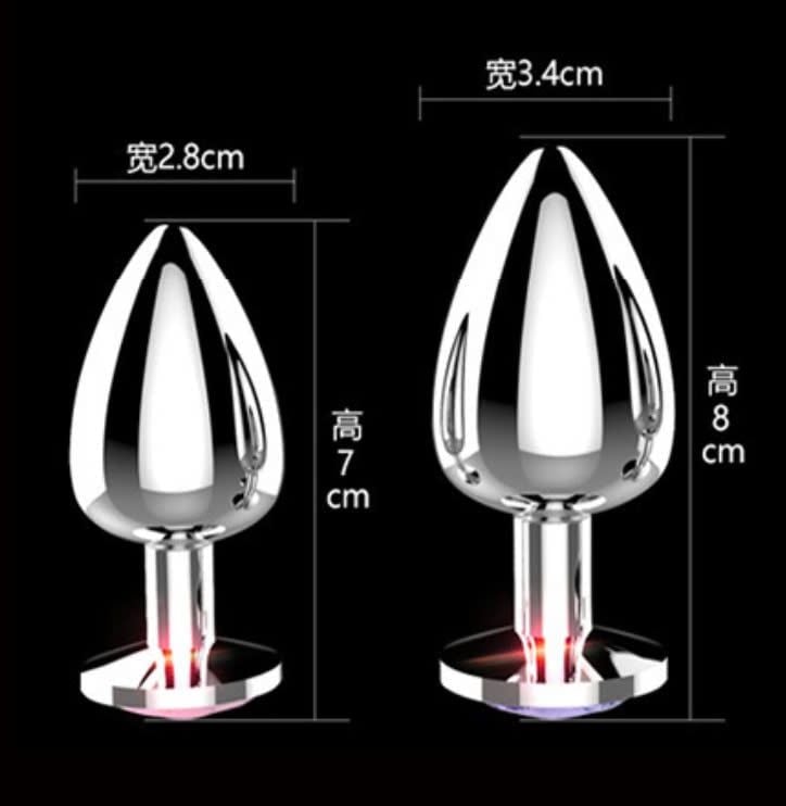 Plug cắm hậu môn bằng inox đính đá [Tặng kèm túi nhung đen]