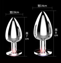 Plug cắm hậu môn bằng inox đính đá [Tặng kèm túi nhung đen]