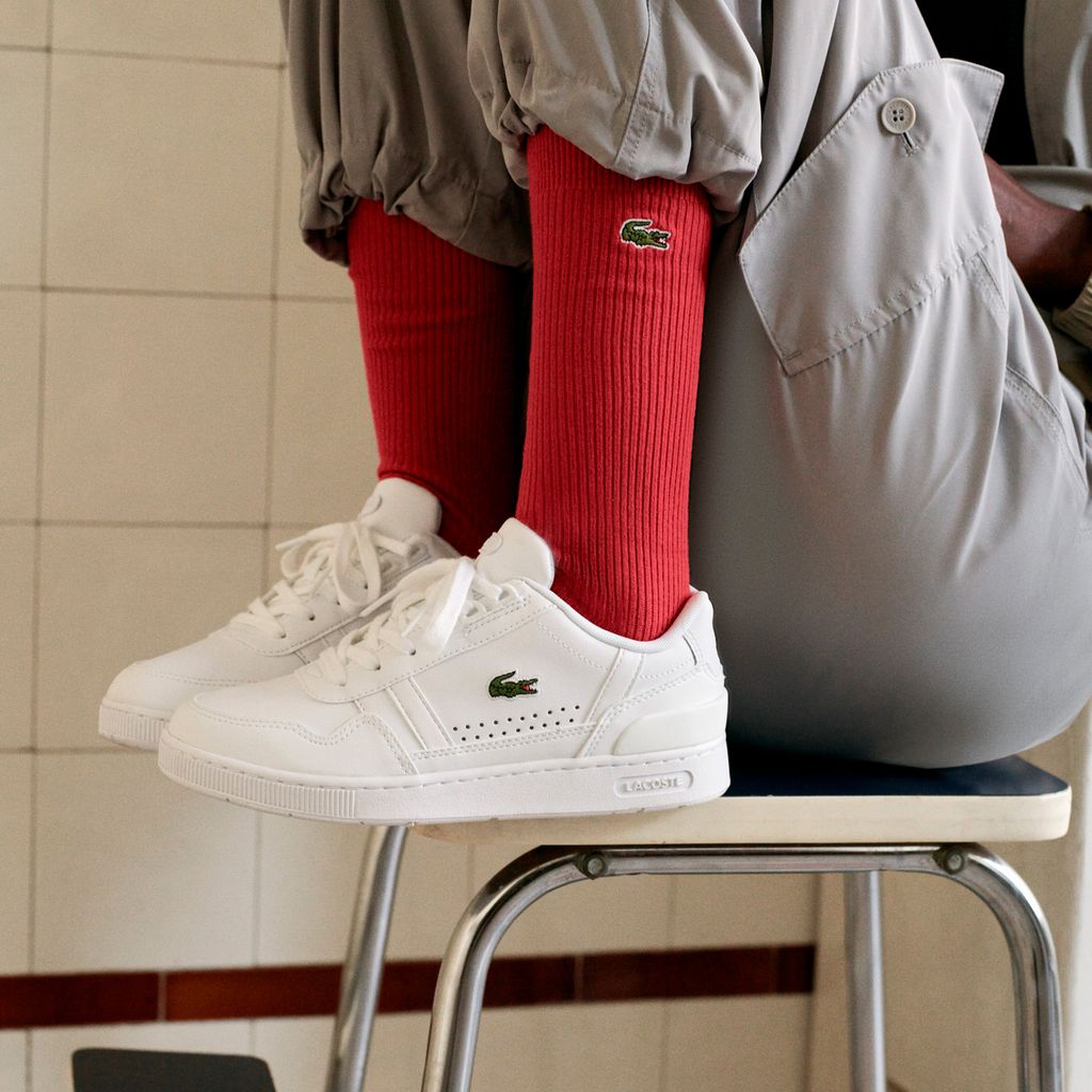 Giày Thể Thao Lacoste Nữ T-Clip Chất Liệu Da