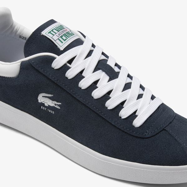 Giày Lacoste Nam Baseshot Chất Liệu Da Lộn