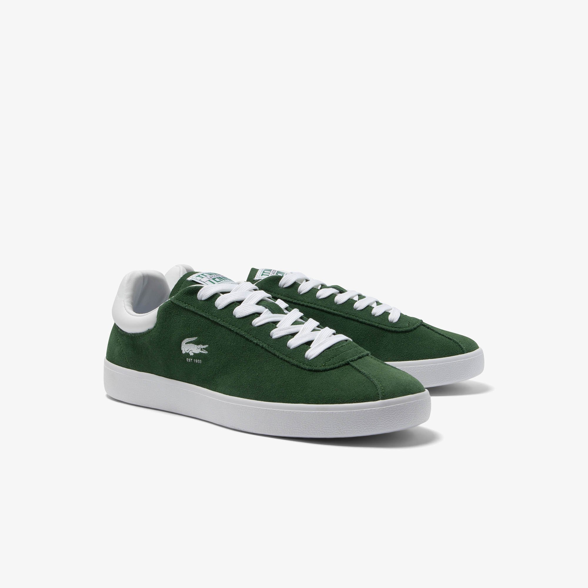 Giày Lacoste Nam Baseshot Chất Liệu Da Lộn