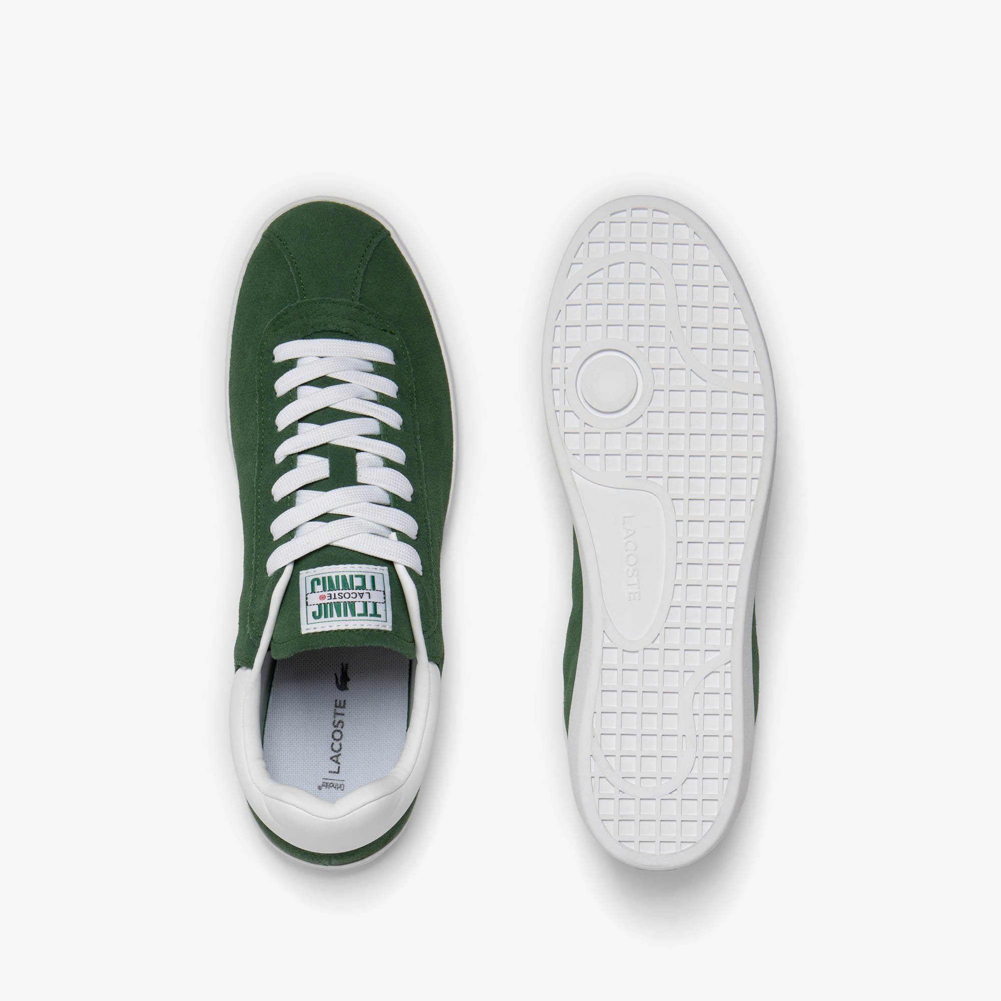 Giày Lacoste Nam Baseshot Chất Liệu Da Lộn