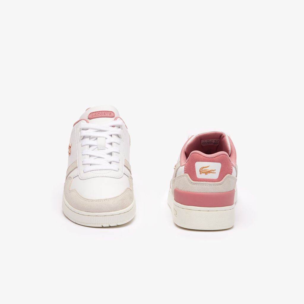 Giày Lacoste Nữ T-Clip Phối Màu Chất Liệu Da