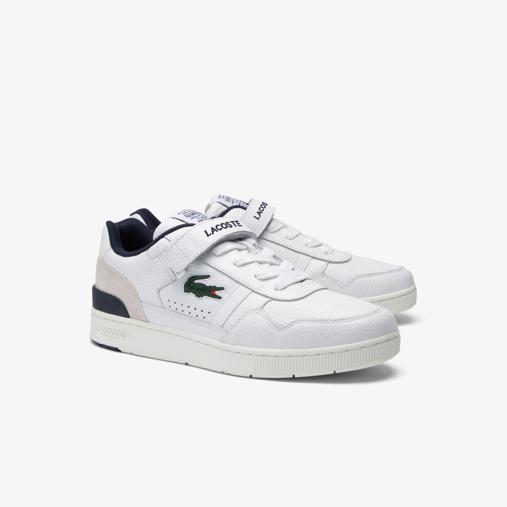 Giày Lacoste Nam T-Clip Quai Dán Cổ Giày Phối Màu