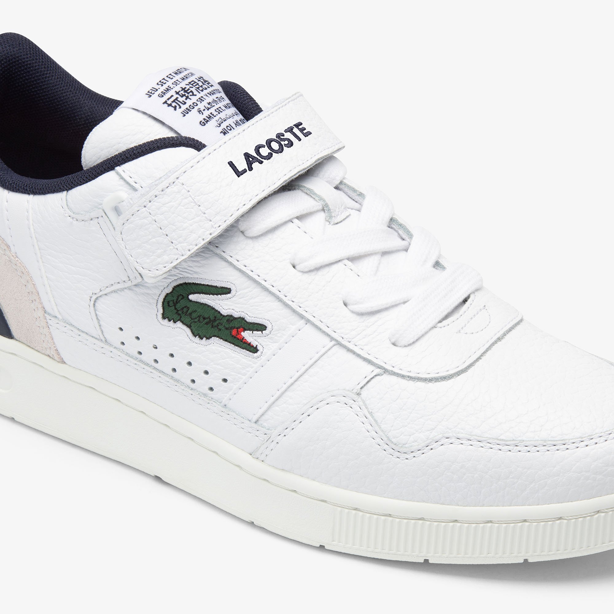 Giày Lacoste Nam T-Clip Quai Dán Cổ Giày Phối Màu