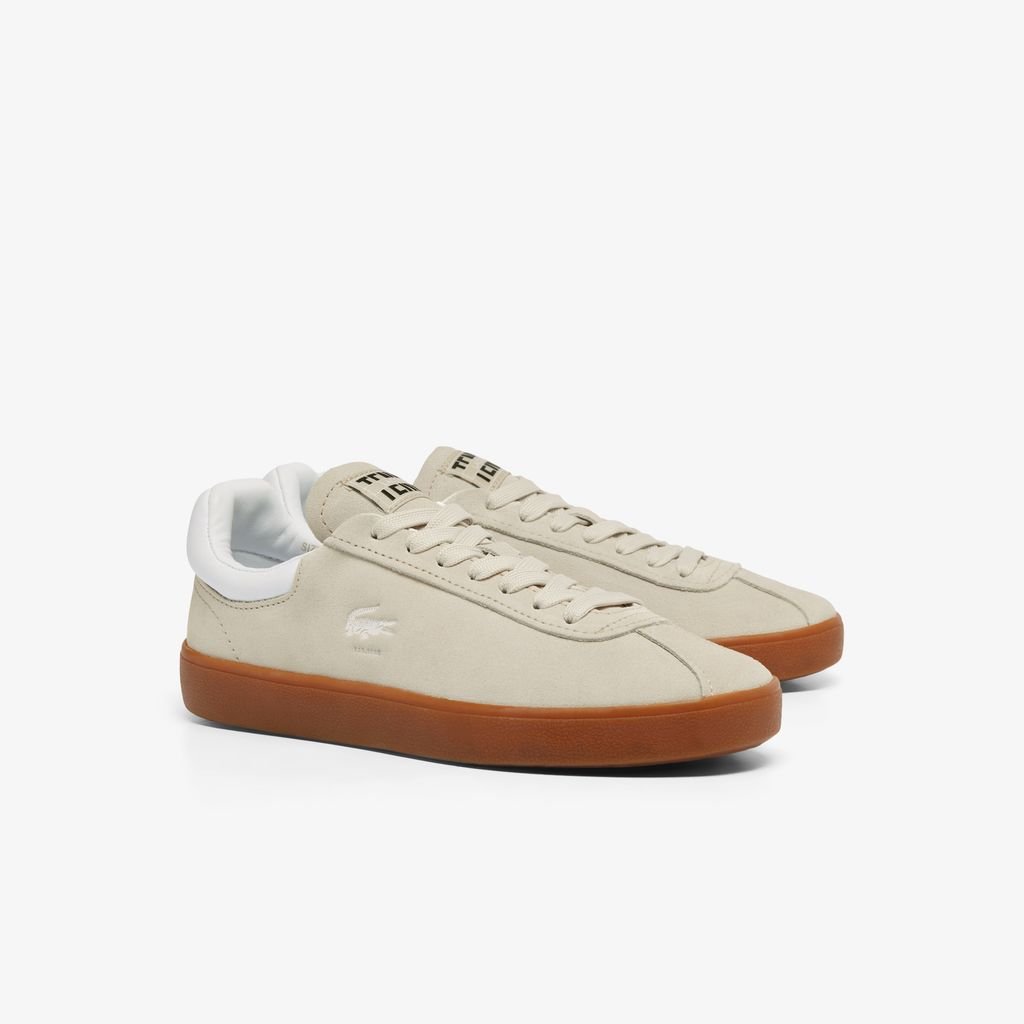 Giày Lacoste Nữ Baseshot Trainers Chất Liệu Da Lộn